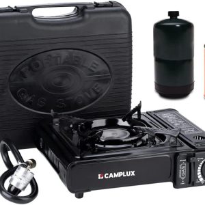 Camplux Dual Fuel Propane & Butane Stove with Carrying Case, Portable Camping Stoves with CSA Certification